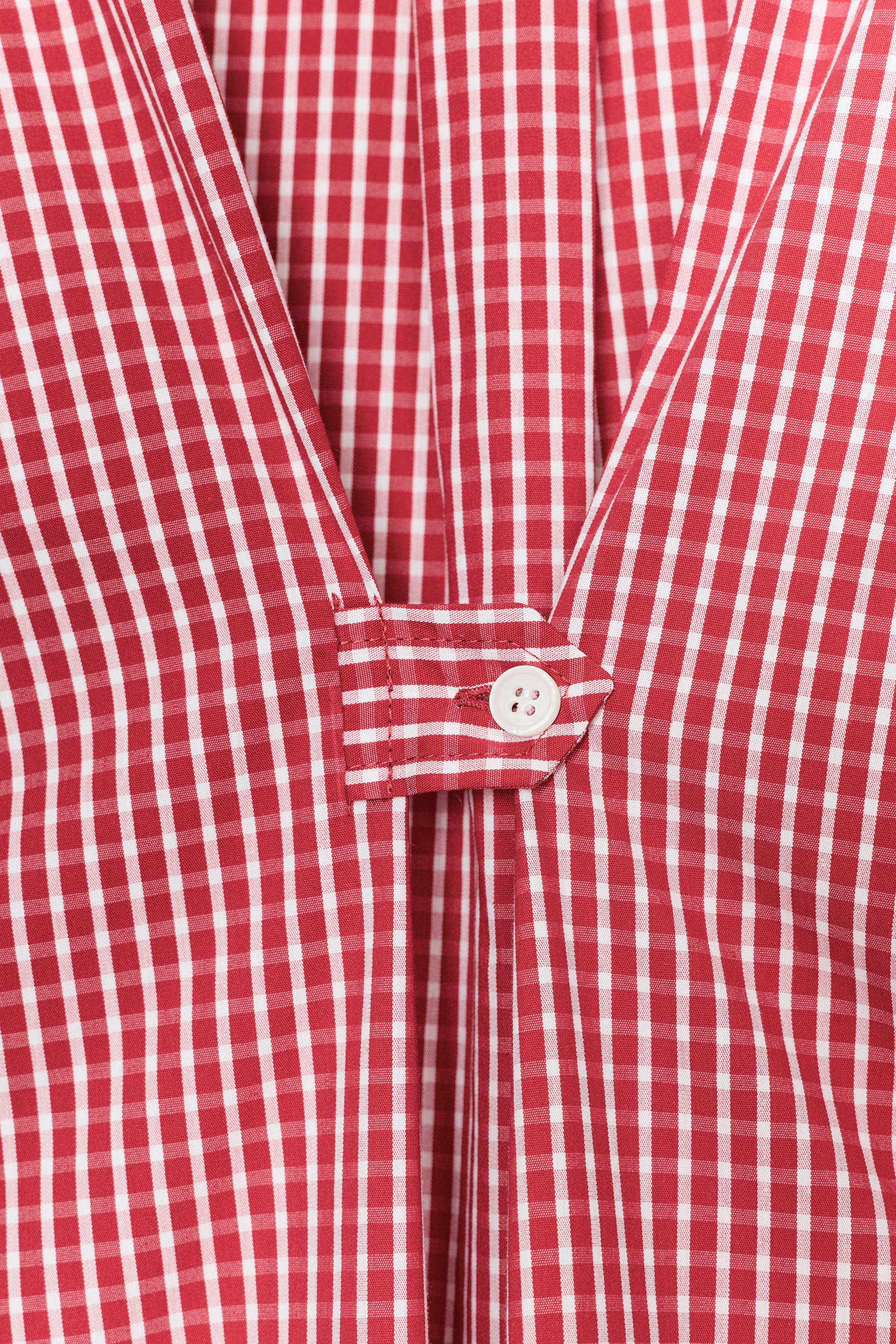 OVERSIZED PLAID POPLIN SHIRT